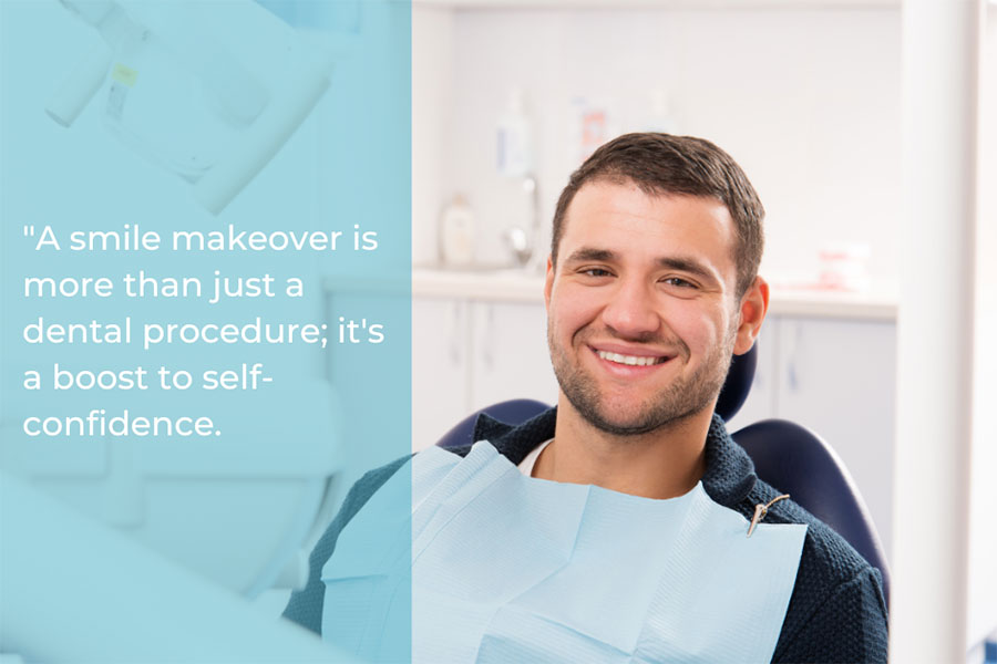 a man waiting for treatment and smiling