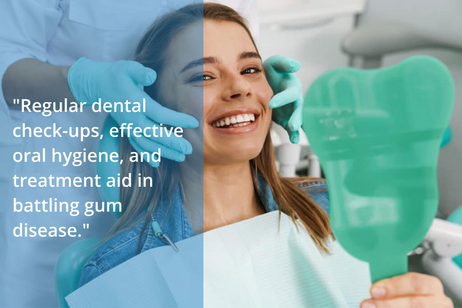 a woman getting dental treatment and smiling