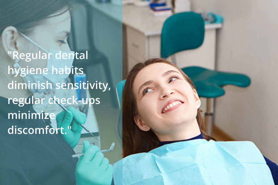 a woman getting dental treatment and smiling